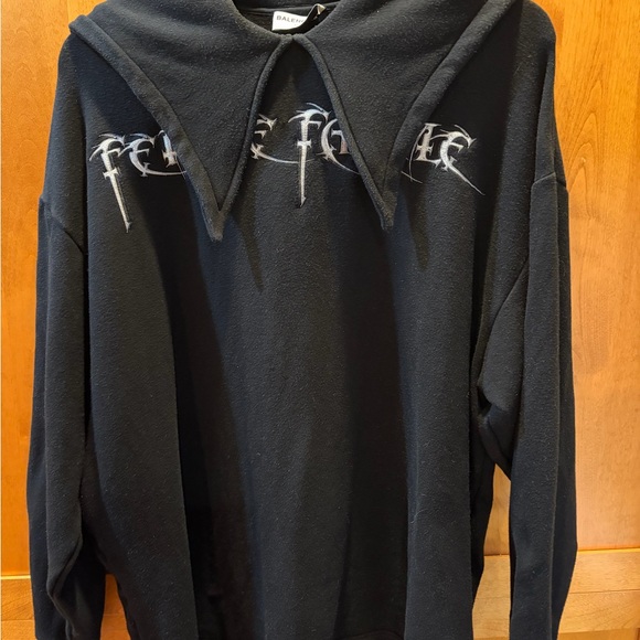 Balenciaga Femme Fatale Black Embroidered Hoodie - Picture 11 of 14